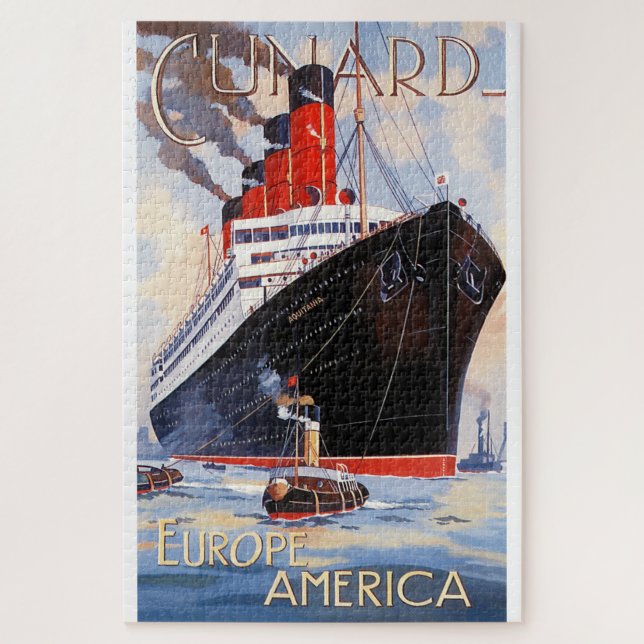 VINTAGE OCEAN LINER REISE PUZZLE (Vertikal)