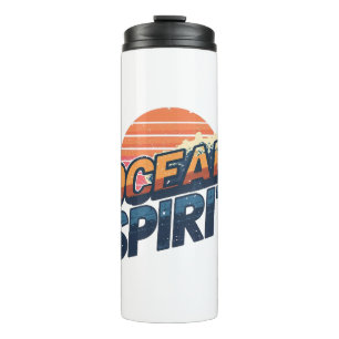 Vintage "Ocean Spirit" Strand-Vibe Thermosbecher