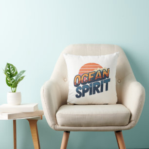Vintage "Ocean Spirit" Strand-Vibes Kissen