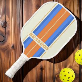 Vintage Ocean Sun Board Streifen mit Namen Pickleball Schläger