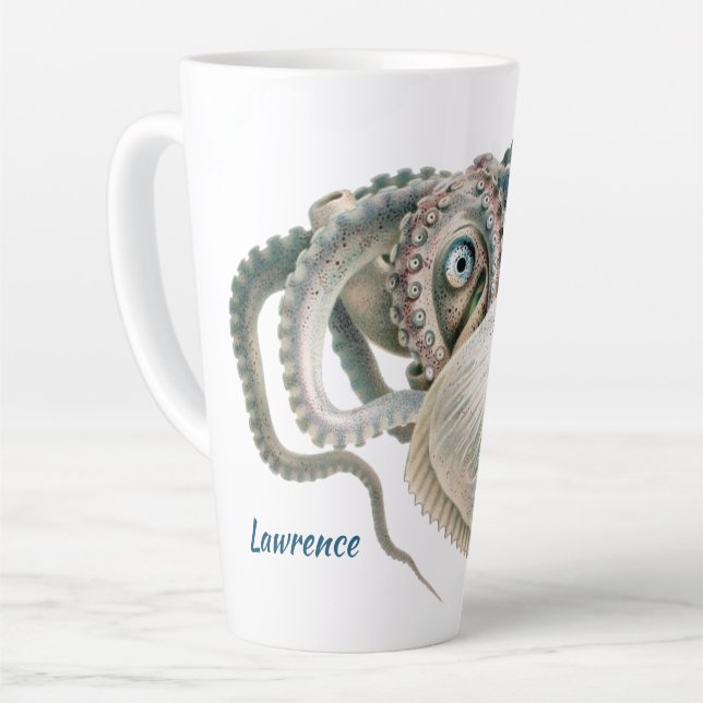 Vintage Octopus Argonaut, Meerestiere Milchtasse (Linke Ecke)