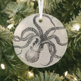 VINTAGE OCTOPUS-GLASORNATION | KÜSTENCHRISTMAS ORNAMENT AUS GLAS