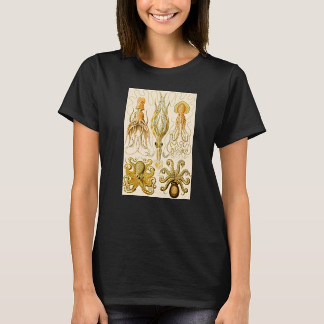 Vintage Octopus-Illustration T-Shirt (Vorderseite)