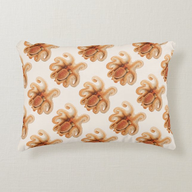 Vintage Octopus Salutii, Meerwassertiere Dekokissen (Vorderseite)