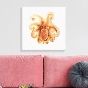 Vintage Octopus Salutii, Meerwassertiere Leinwanddruck