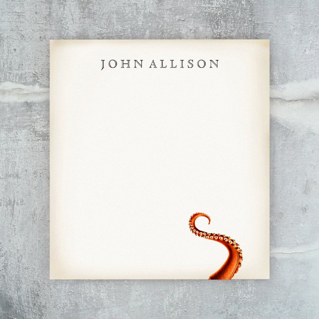 Vintage Octopus Tenticals Notepad Notizblock (Von Creator hochgeladen)