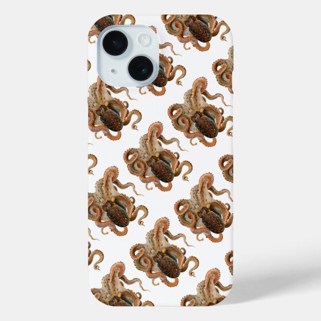 Vintage Octopus Vulgaris, Meerestiere Case-Mate iPhone Hülle (Rückseite)