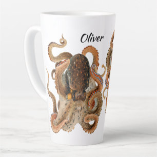 Vintage Octopus Vulgaris, Meerestiere Milchtasse