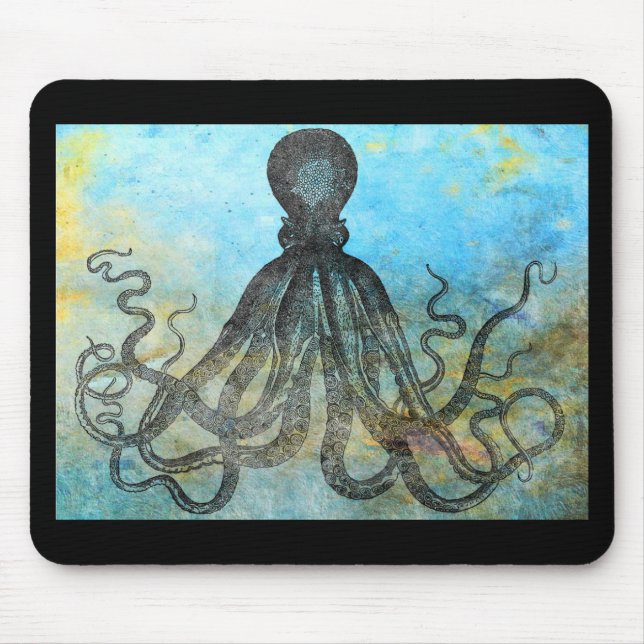 Vintage OctopusCollage Mousepad (Vorne)
