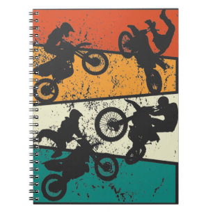 vintage Off Road Enduro Motocross Motorrad Notizblock