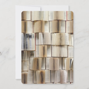 Vintage offene Buchseiten Einladung