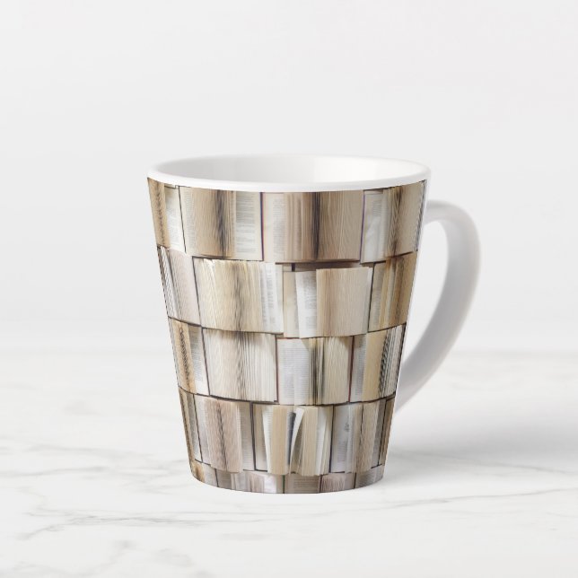 Vintage offene Buchseiten Milchtasse (Rechte Ecke)