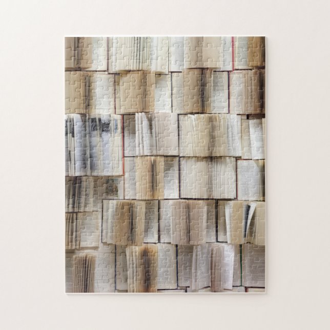 Vintage offene Buchseiten Puzzle (Vertikal)