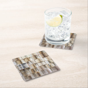 Vintage offene Buchseiten Rechteckiger Pappuntersetzer