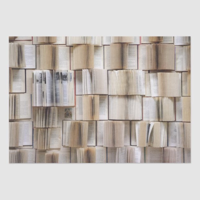 Vintage offene Buchseiten Seidenpapier (Vorderseite)