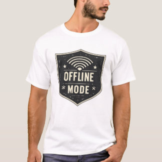 Vintage Offline-Modus Wifi-Schild Lustiges Tech-T- T-Shirt