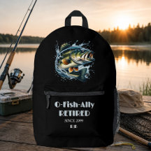 Vintage OFishAlly Ruheständler Großer Fisch Beißt 