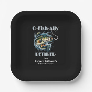 Vintage OFishAlly Ruheständler Großer Fisch Beißt Pappteller