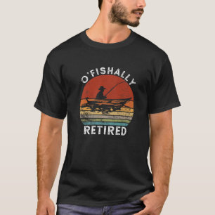 Vintage öfishaltig müde Funny Fishing Ruhestand T-Shirt