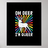 Vintage Oh Deer Ich bin Queer Pride LGBT Gay Lesbi
