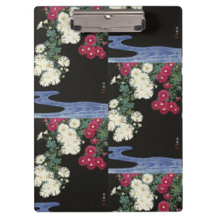 Vintage Ohara Koson Chrysanthemen Kunst Klemmbrett