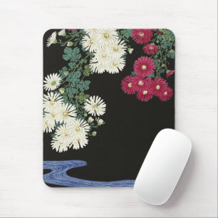 Vintage-Ohara-Koson-Chrysanthemen-Kunst Mousepad