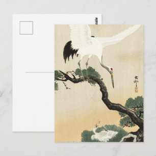 Vintage Ohara Koson Japanischer Kranich Kiefern Ku Postkarte