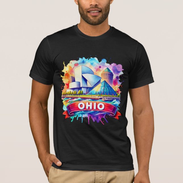 Vintage Ohio Map T-Shirts – Retro us state (Vorderseite)