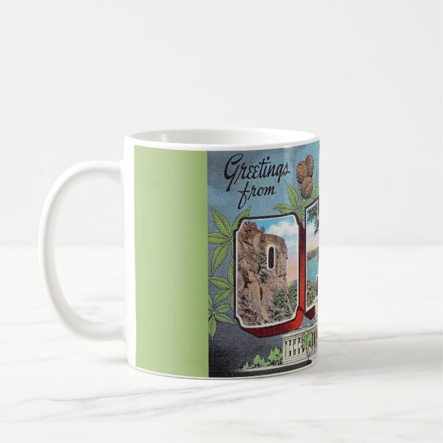 Vintage Ohio Postcard Mug Kaffeetasse (Links)