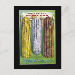 Vintage Ohren für Maiswerbung - Postkarte