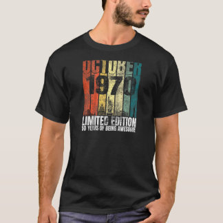 Vintage Oktober 1970 Geburtstag 50 Jahre Alt 50. G T-Shirt