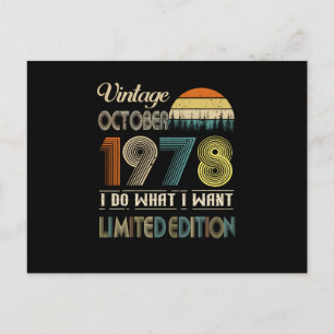 Vintage Oktober 1978 Was ich will Limited Edition Postkarte