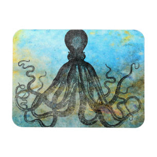 Vintage Oktopus-Collage Magnet