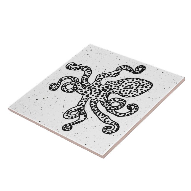 Vintage-Oktopus Fliese (Seite)