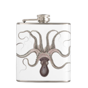 Vintage-Oktopus-Illustration Flachmann