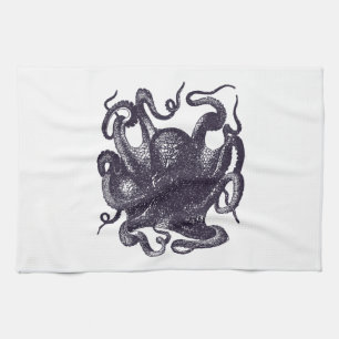 Vintage-Oktopus-Illustration Handtuch