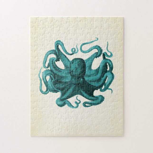 Vintage Oktopus Puzzle (Vertikal)