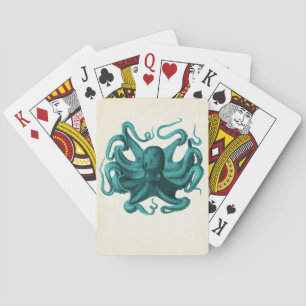 Vintage-Oktopus Spielkarten