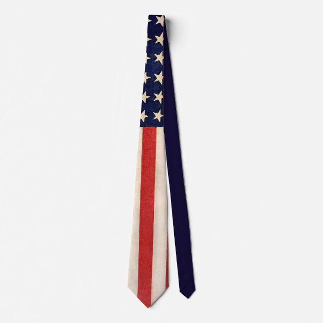 Vintage Old American Flag Krawatte (Vorderseite)