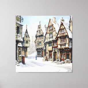 Vintage Old Amsterdam Kunst Leinwanddruck