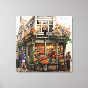 Vintage Old Amsterdam Kunst Leinwanddruck