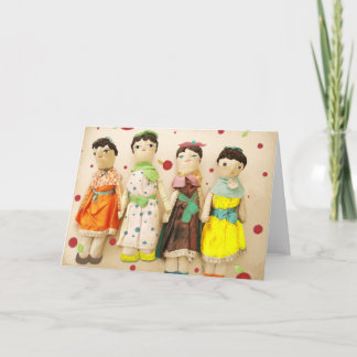 Vintage old dolls friends forever Rupydetequila Karte