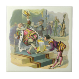 Vintage Old King Cole Kinderreim-Gedicht Lied Fliese