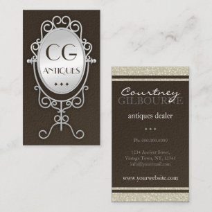 Vintage Old Mirror Antique Dealer Visitenkarten Visitenkarte
