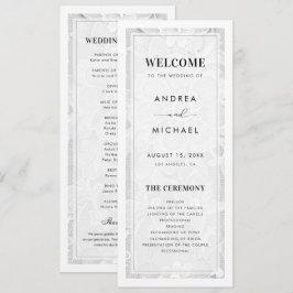 Vintage Old Money White Lace Wedding Programm