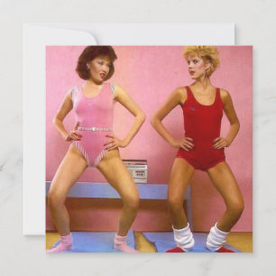 Vintage-"Old School Aerobics"-Karte ohne Umschlag