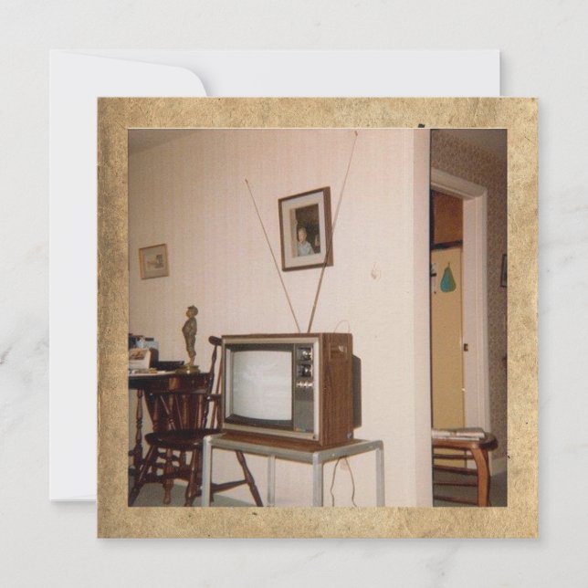 Vintage "Old School Television"-Flachbildschirm (Vorderseite)