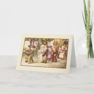 Vintage Old World Wedding Grußkarte Karte