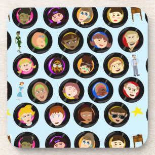 Vintage Oldies Top Hits Retro Art Record Muster Untersetzer