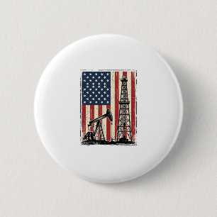 Vintage-Ölfeld-Amerikanische-Flagge-Vektor-Shirt-D Button